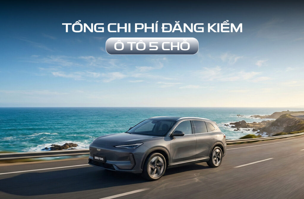tổng chi phí đăng kiểm xe ô to 5 chỗ